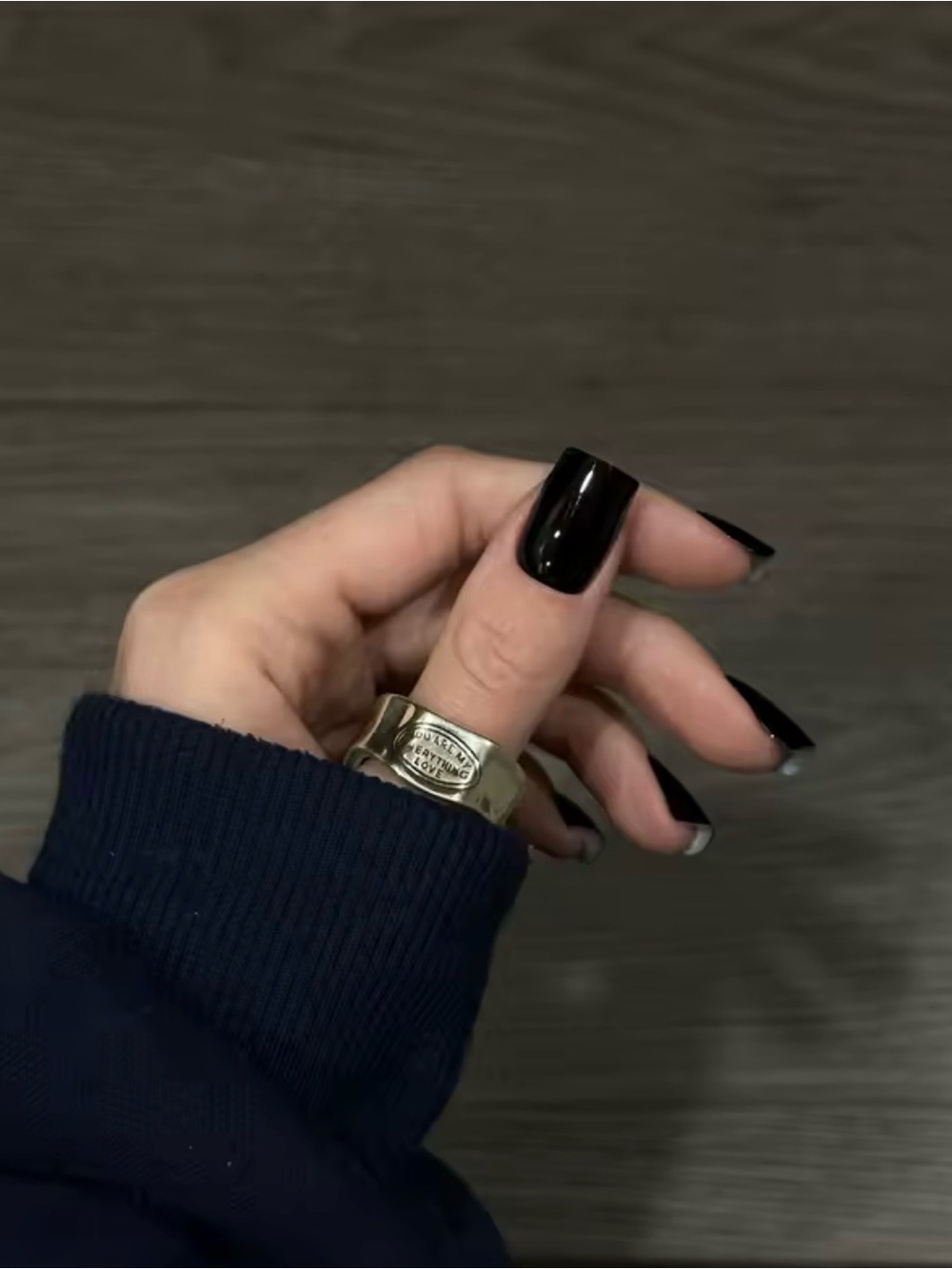 Engraved Sterling Silver Band Ring 925 - Picture 3 of 10